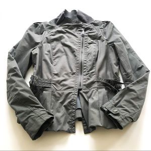 Armani exchange short waist gray jacket